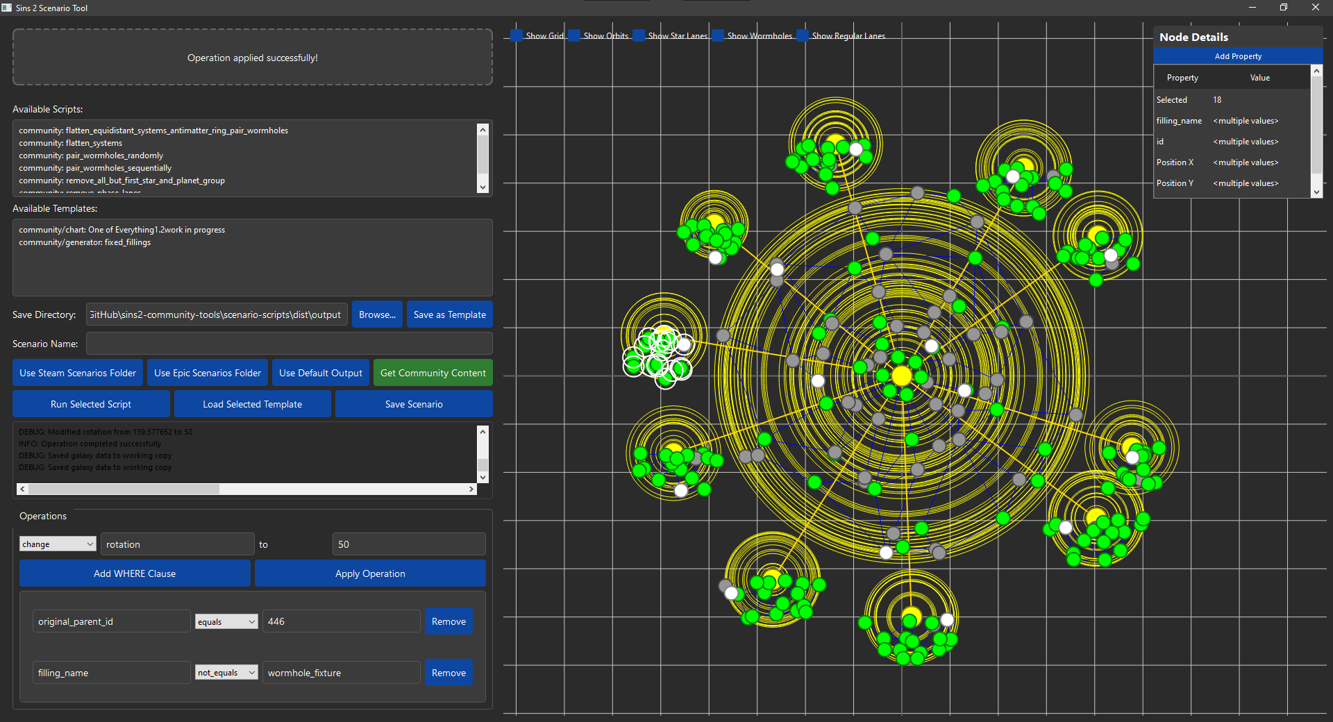 Sins2 Scenario Tool screenshot
